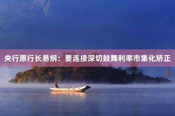 央行原行长易纲：要连接深切鼓舞利率市集化矫正