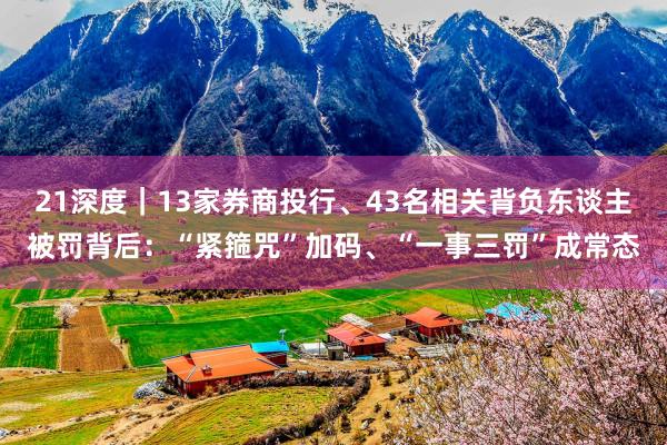 21深度｜13家券商投行、43名相关背负东谈主被罚背后：“紧箍咒”加码、“一事三罚”成常态