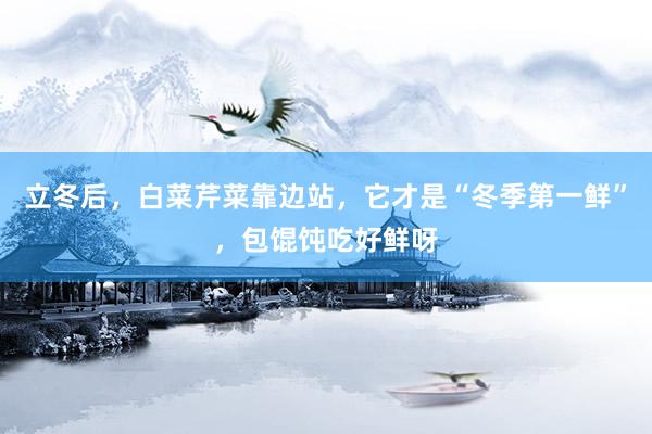 立冬后，白菜芹菜靠边站，它才是“冬季第一鲜”，包馄饨吃好鲜呀