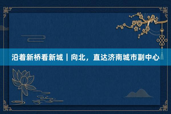 沿着新桥看新城｜向北，直达济南城市副中心