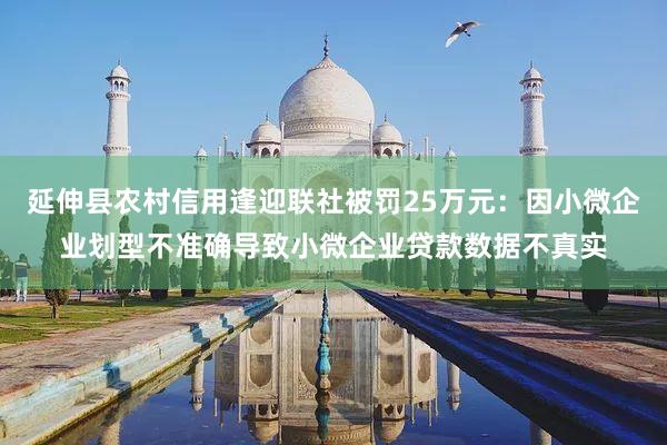 延伸县农村信用逢迎联社被罚25万元：因小微企业划型不准确导致小微企业贷款数据不真实
