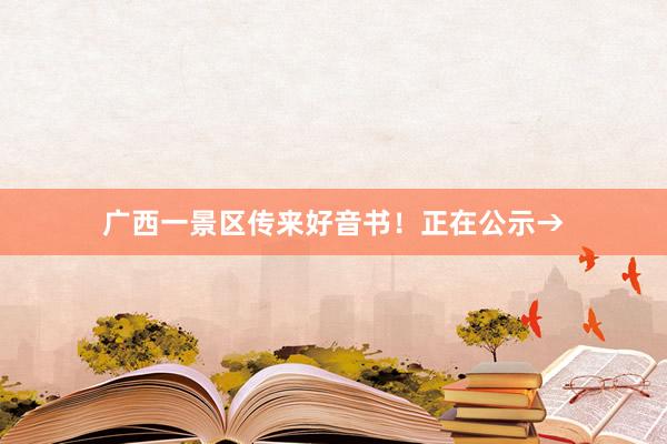 广西一景区传来好音书！正在公示→