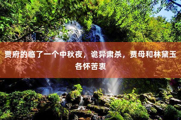 贾府的临了一个中秋夜，诡异肃杀，贾母和林黛玉各怀苦衷
